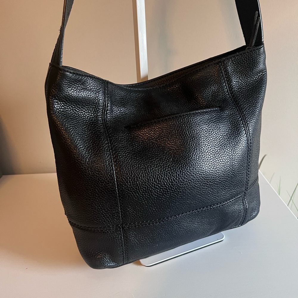 The SAK Classic Black Leather Shoulder Bag